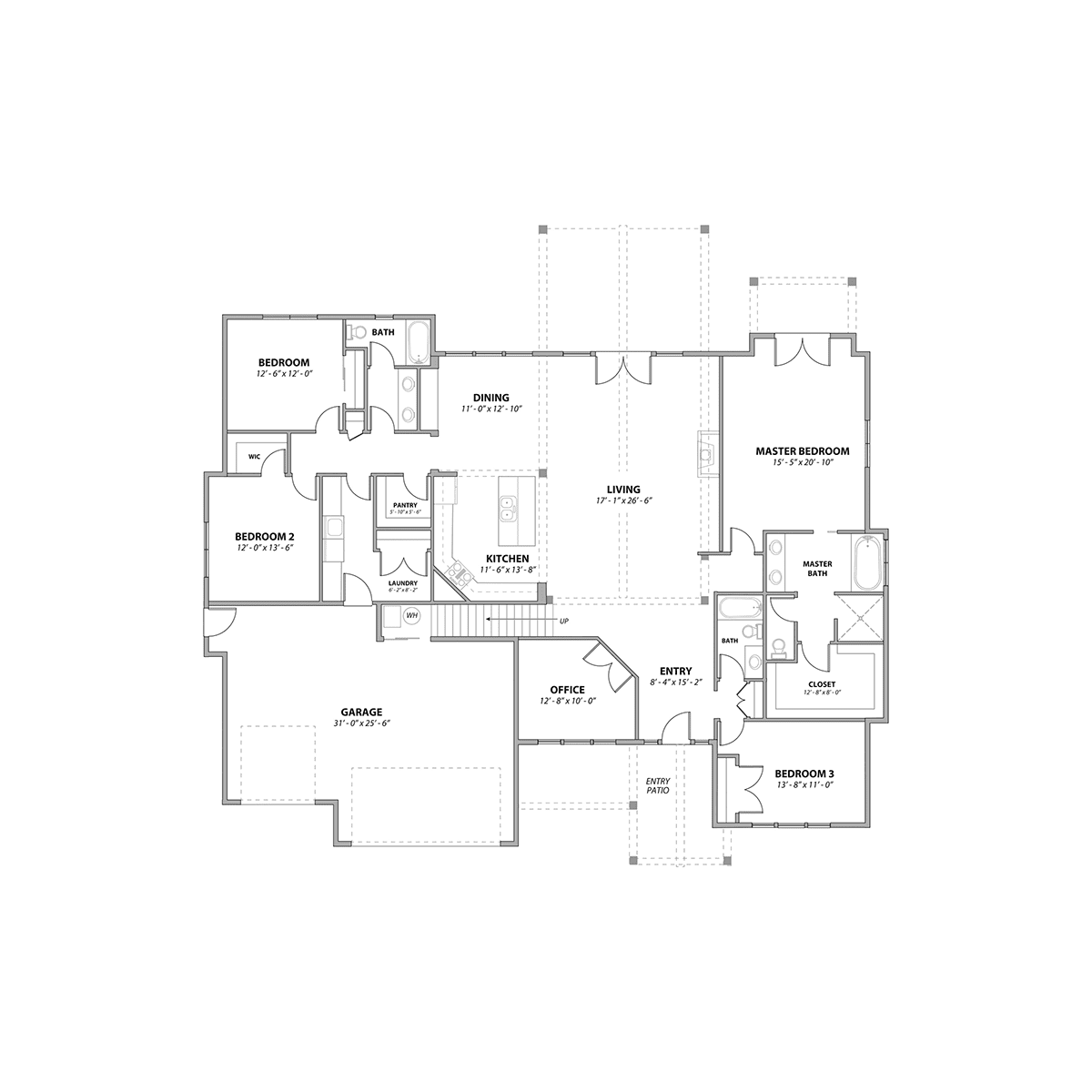 The Cascade Main Floor Plan - Hayden, ID