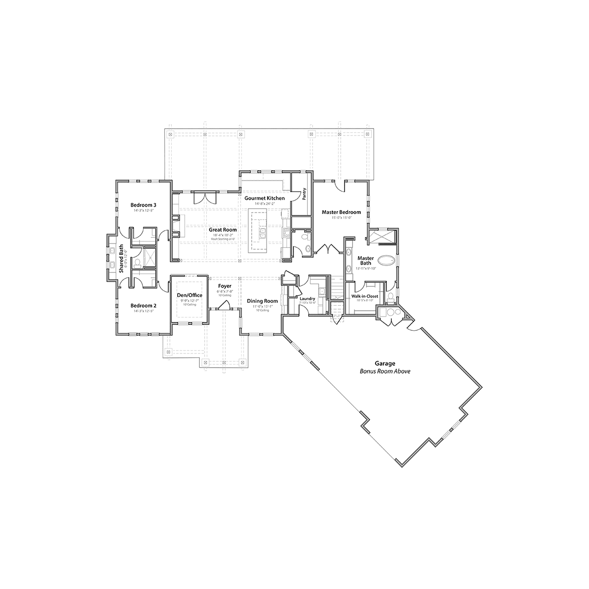 The Cedar Ridge Main Floor Plan - Hayden, ID
