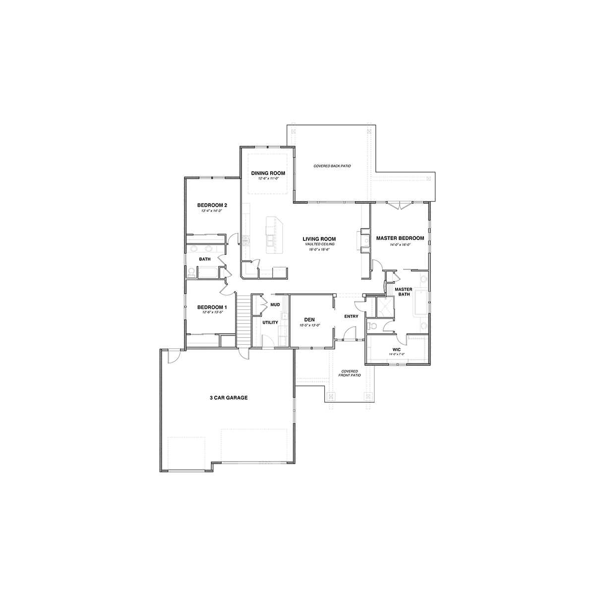 The Douglas Main Floor Plan - Hayden, ID