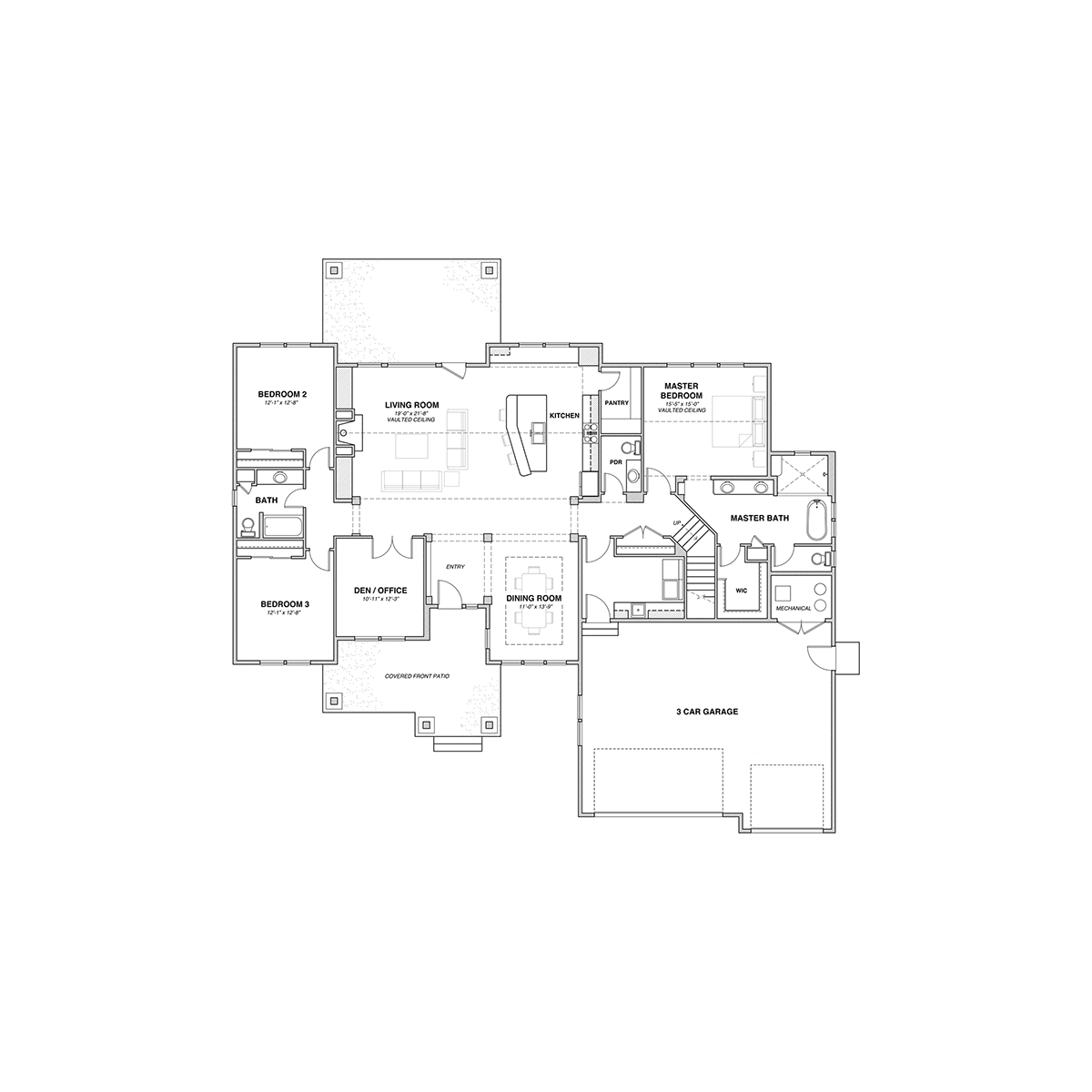 Forest Ridge Main Floor Plan - Hayden, ID