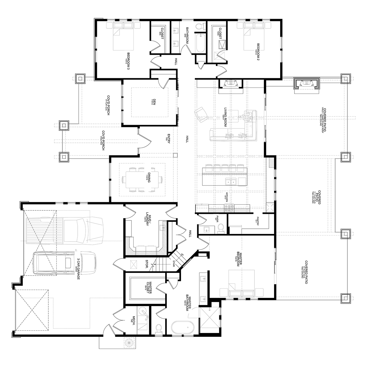 Forest Ridge II Main Floor Plan - Hayden, ID