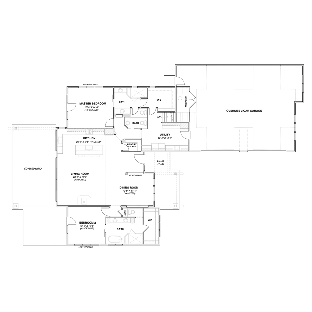 The Mountain View Main Floor Plan - Hayden, ID