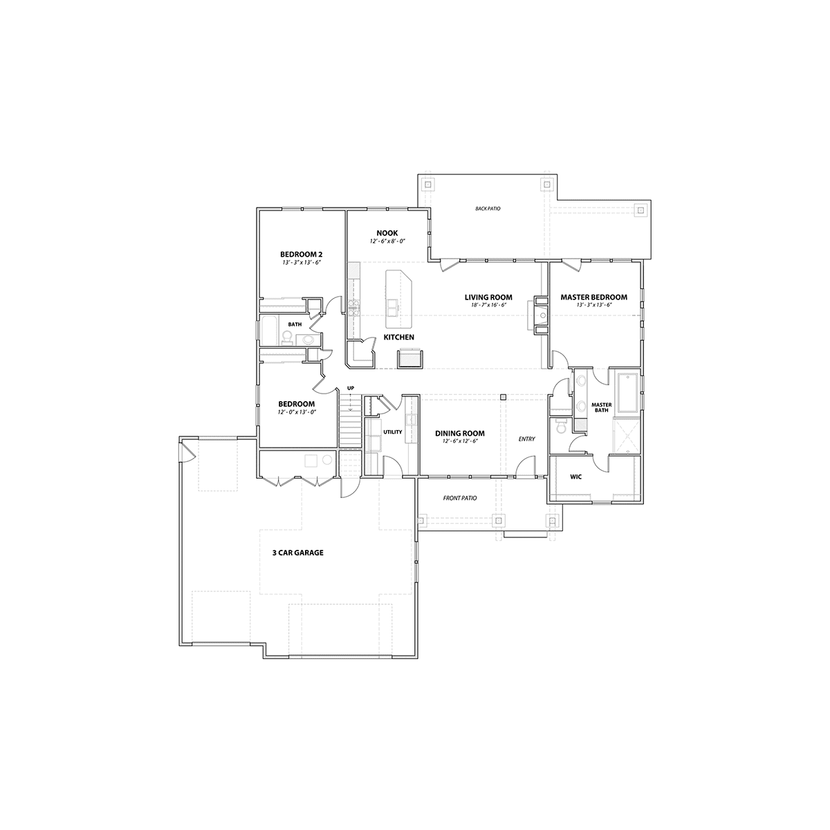 The Ponderosa Main Floor Plan - Hayden, ID