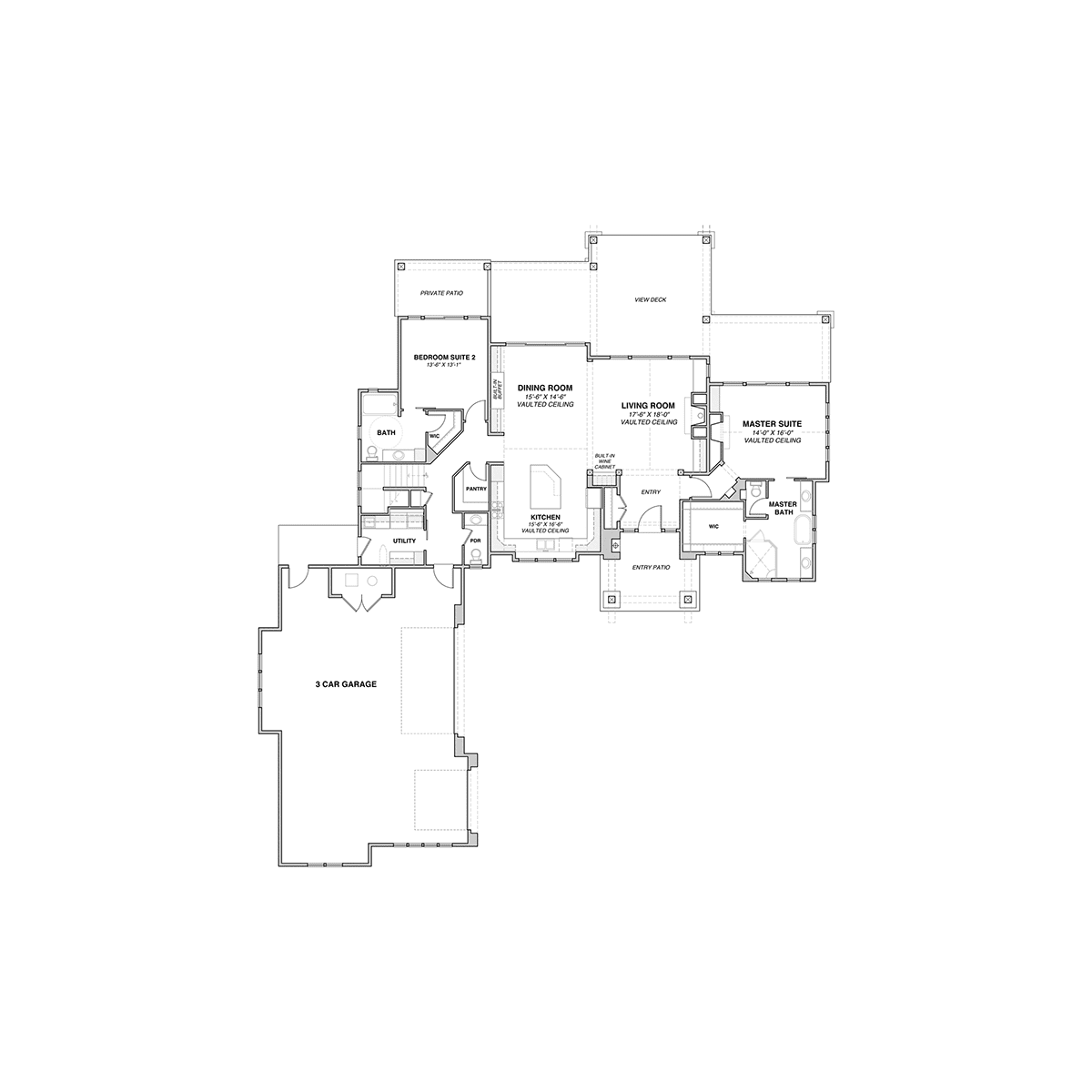 The Ridge II Main Floor Plan - Hayden, ID