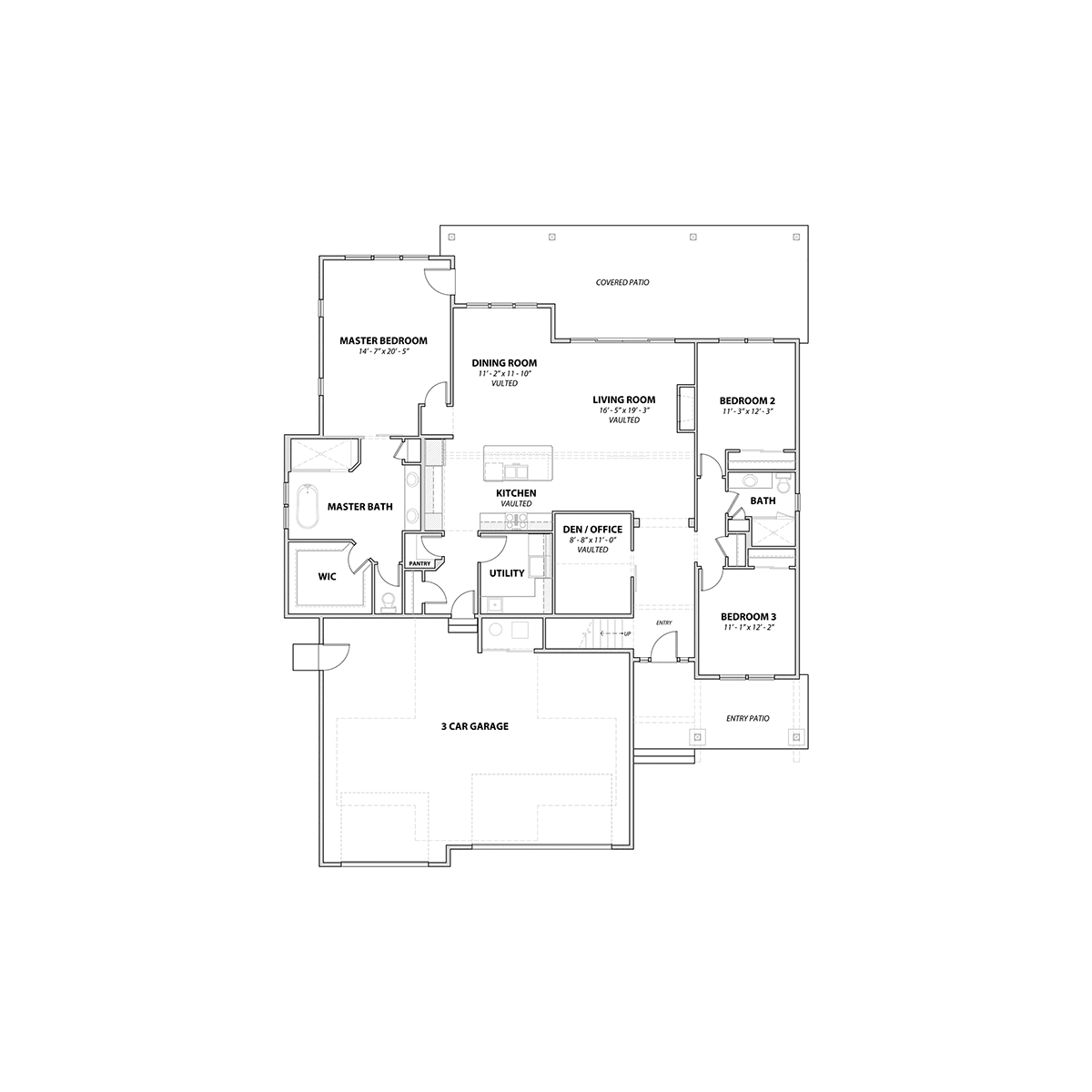The Rimrock Main Floor Plan - Hayden, ID