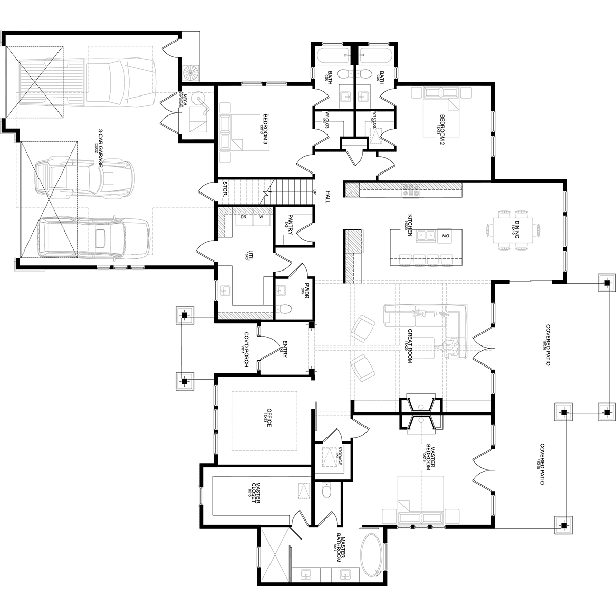 The Timber Crest Main Floor Plan - Hayden, ID